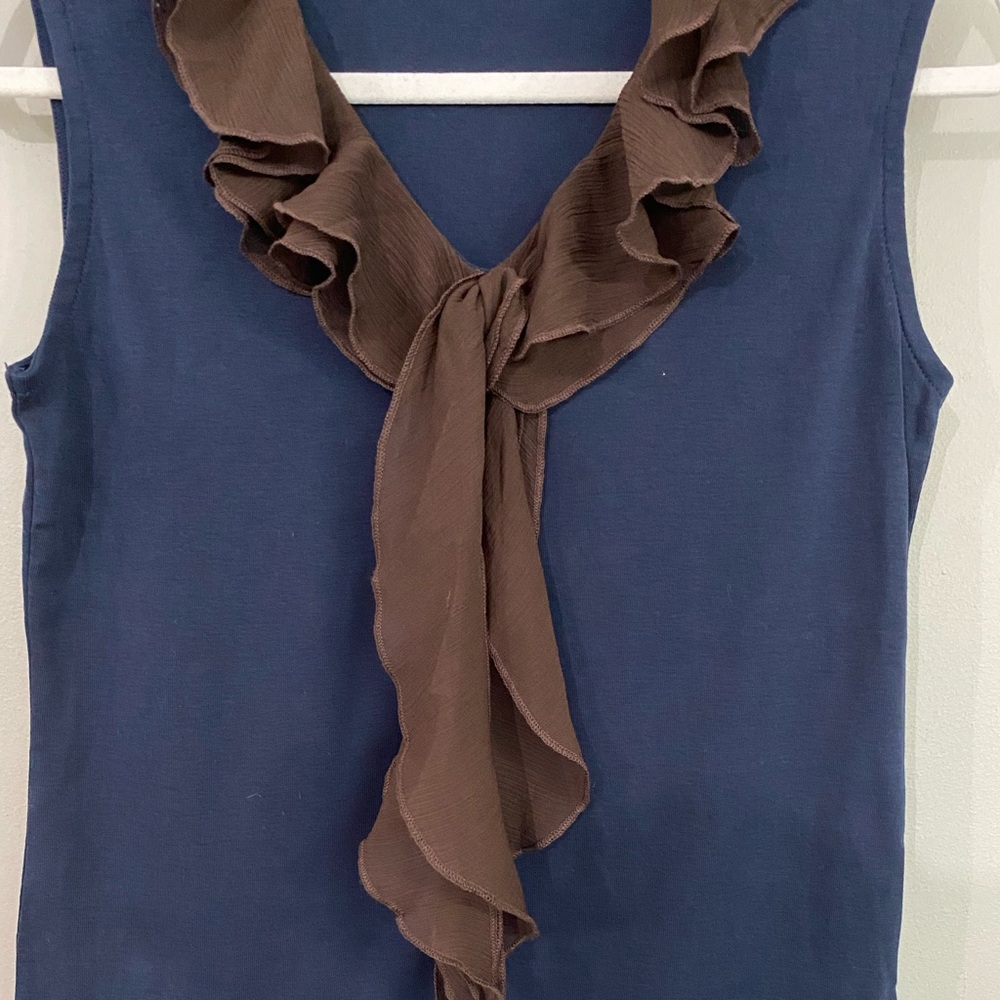 Jones New York casual top ,blue color , size PS , - Picture 3 of 8